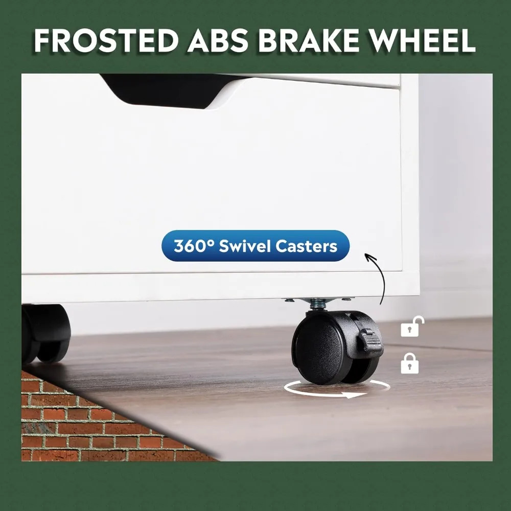 Frosted ABS brake wheel with 360-degree swivel casters